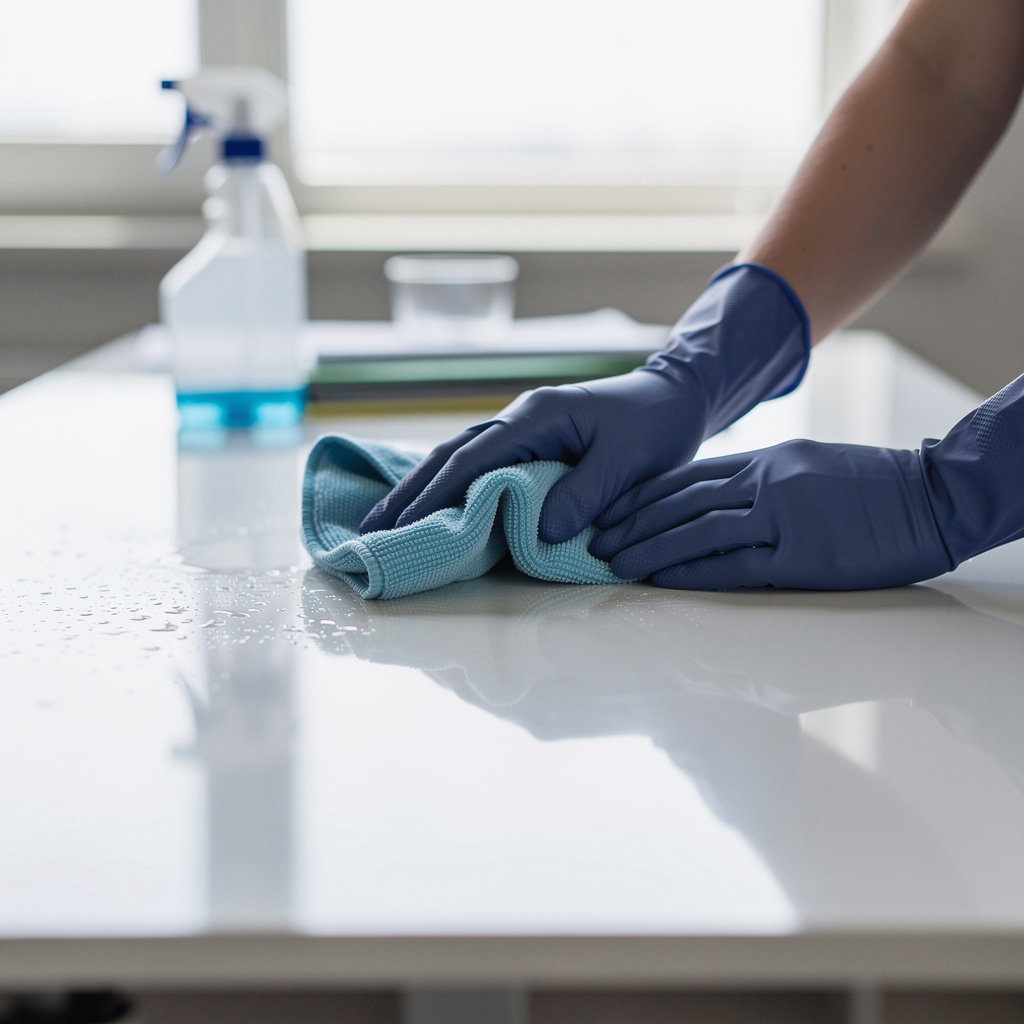 Sereenas cleaning service professional commercial team cleaning a modern office workspace